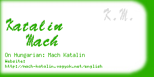 katalin mach business card